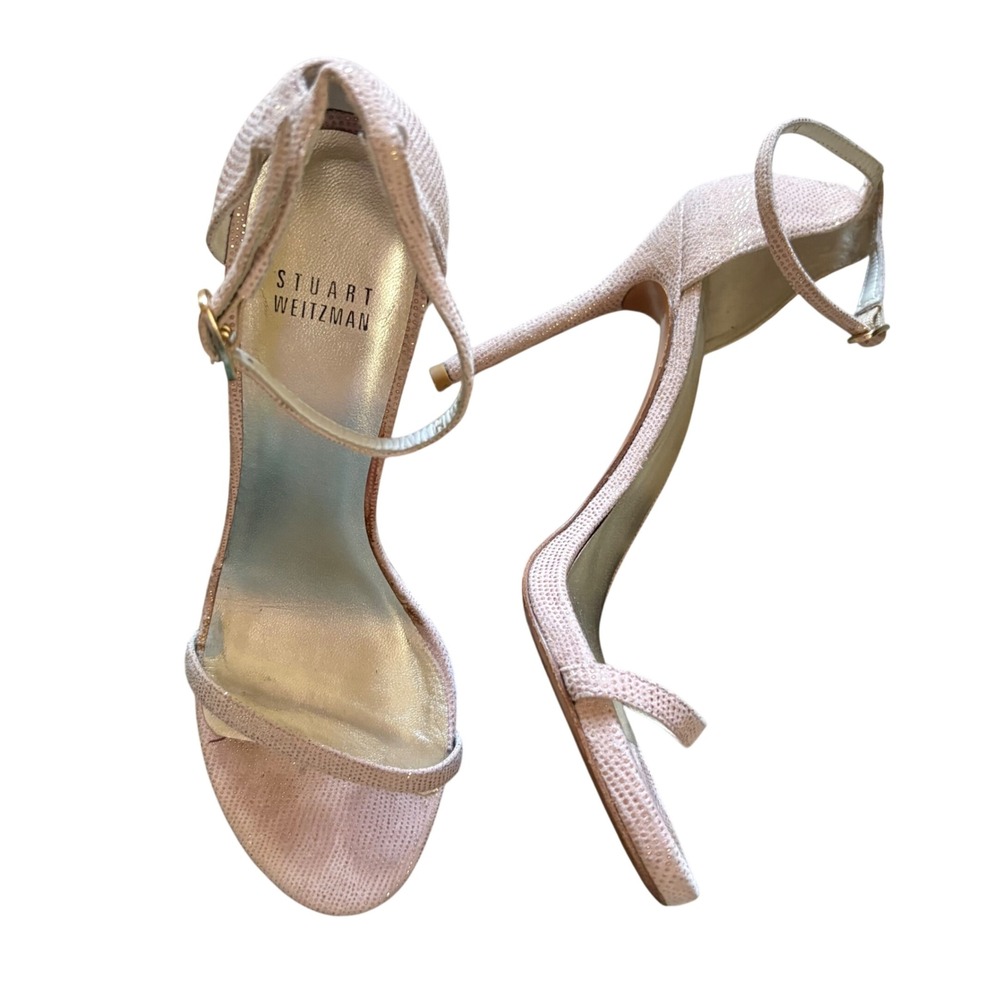 Stuart Weitzman The Nudist Sandals Heels size 7.5‎